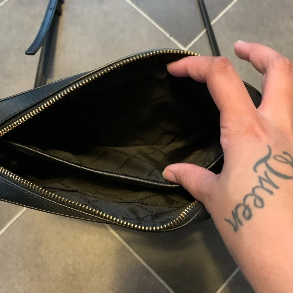 Michael Kors Black Crossbody Bag with Gold Chain